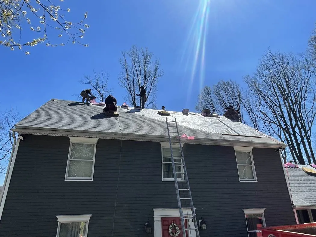 Crew On Site · Reading, PA — installation by Birdie Roofing